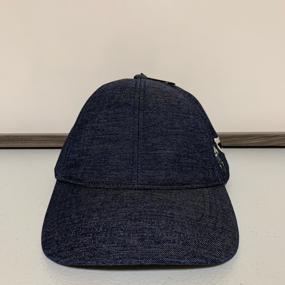 Karl Lagerfeld Paris™ Embroidered Signature Logo Dark Denim Baseball Hat/Cap-NWT